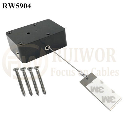 RW5904 Cuboid Heavy Duty Retractable Tether Pause Function Optional Plus Rectangular Sticky Metal Plate