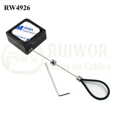 RW4926 Square Ratcheting Retractable Tether Plus Stop Function And Adjustable Wire Loop Coated Silicone Hose