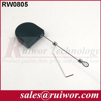 RUIWOR RW0805 D-shaped Mini Retractable Tether with Adjust Lasso End