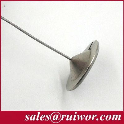 RUIWOR RW0019 Adhesive Circular Metal Plate work with Anti Theft Pull Box / Retractable Security Tether / Cable Recoiler