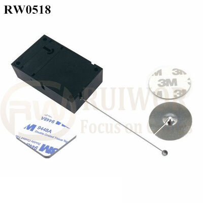 RW0518 Cuboid Anti Theft Pull Box With Dia 38mm Circular Sticky Metal Plate Factory Wholesale Security Solution