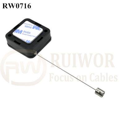 RW0716 Square Retractable Cable Plus Side Hole Hardwar Tether Cord End As Tethered Item