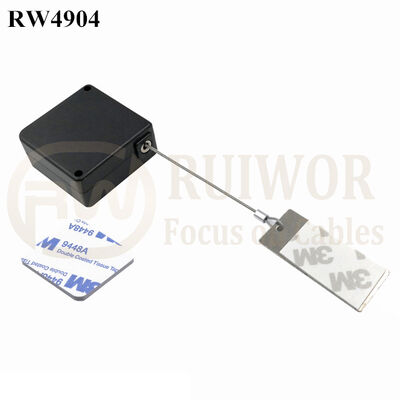 RW4904 Square Ratcheting Retractable Tether Plus Pause Function Plus 45X19mm Rectangular Sticky Metal Plate
