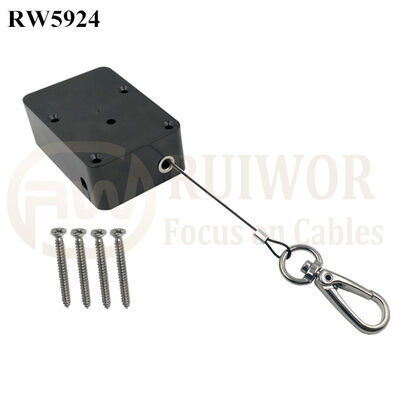 RW5924 Cuboid Heavy Duty Retractable Tether Stop Function Optional Plus Key Hook